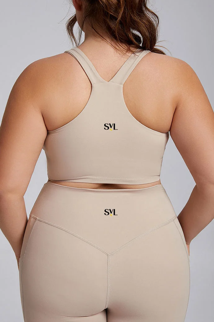 SVL Almond Women's Sports Bra - Beige - SVL for Women | Best Price UAE
